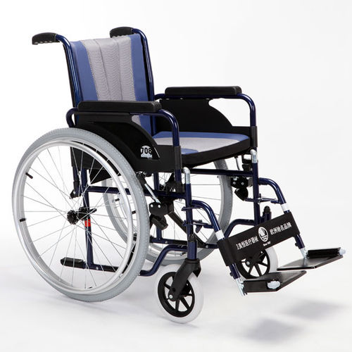 Manual wheelchair - 708 D - Vermeiren Medical Equipment - outdoor / with legrest / black