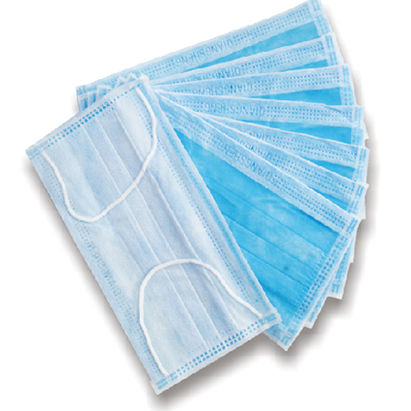 Adult surgical mask - 596 - Xinxiang Qiangsheng Medical Equipment - blue / disposable / non-woven