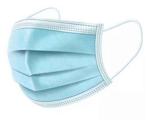 Latex-free surgical mask - Weihai Kangzhou Biotechnology Engineering - box of 50 / blue / white