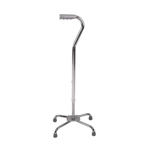 Walking stick with offset handle - KR921 - Zhenjiang Kangrui Rehabilitation Equipment Co., Ltd. - quadripod / height-adjustable / anti-slip