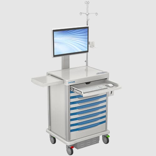 Medical computer trolley - proCARE™ Intelligent - Touchpoint Medical - accessories / mobile / with drawer