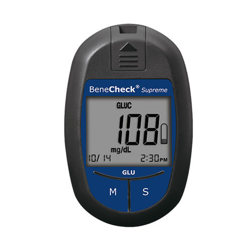 Automatic blood glucose meter - BeneCheck Supreme - Shennona - GDH-FAD / electrochemical / with glucose dehydrogenase