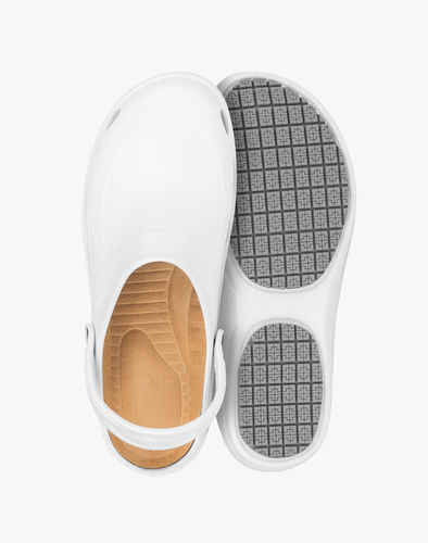 Unisex hospital clog - WINGS - Adhera Shoes - anti-slip / white / black