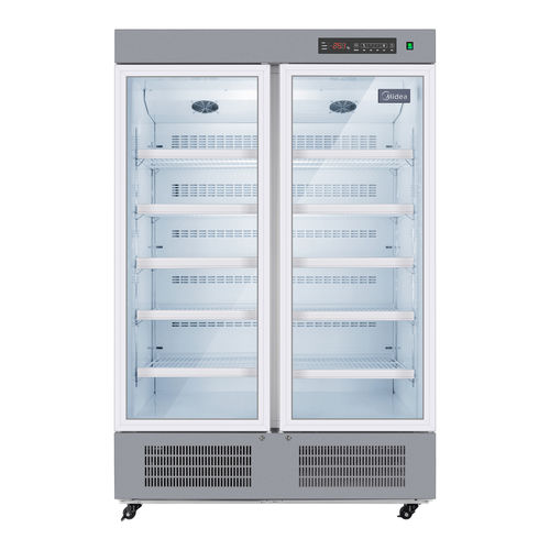 Pharmacy refrigerator - MC-4L1005 - Midea Biomedical Co.ltd - for vaccines / upright / on casters