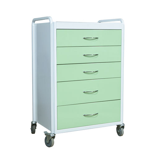 Work table - SM-5 - Zapovit - rectangular / on casters / with drawers