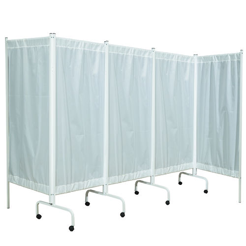 Folding hospital screen - SHP-5 - Zapovit - on casters / 5-panel