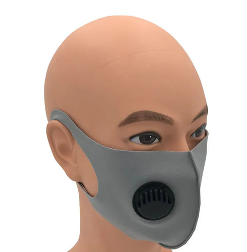 Polyester safety mask - Zhejiang Lanhine Medical Products - with exhalation valve / half-mask / adult