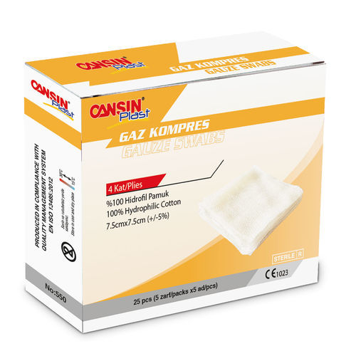 Cotton gauze compress - 550 - Cansin Healthcare Industrial & Trade - sterile