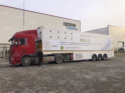 Laboratory mobile health vehicle - BSL3  - Optima Elektro Hidrolik Ltd. Sti. - trailer