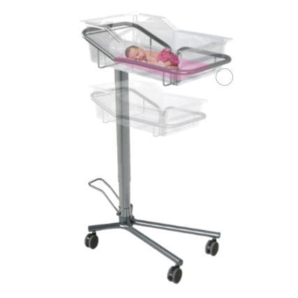 Infant hospital crib - 107101 - Valiamo - on casters / fixed-height / stainless steel