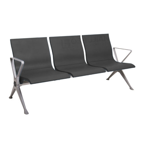 Waiting room beam chair - SJ9075X - Foshan Oshujian Furniture Manufacturing Co., Ltd - with armrests / with high backrest / 3-seater