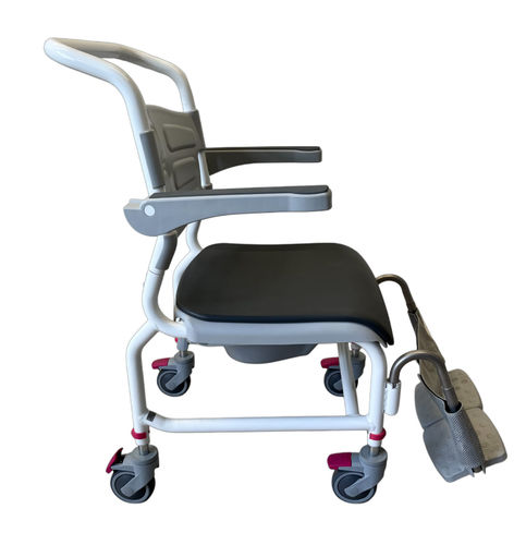 Shower chair with armrests - HY313031 - Prontomed srl - on casters / with footrest / fold-down