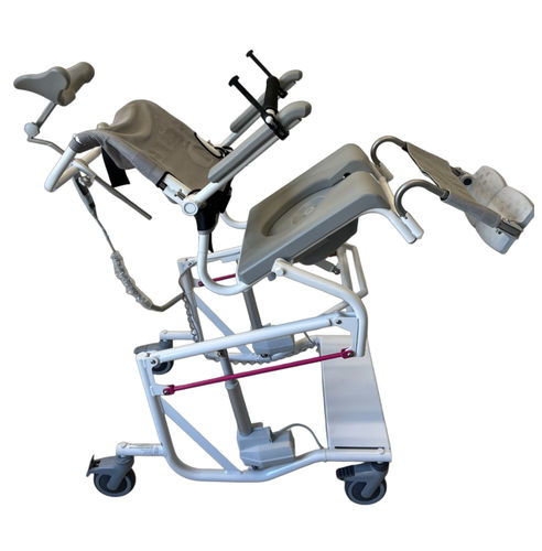 Shower chair with armrests - HY310801-B - Prontomed srl - on casters / with footrest / with cutout seat