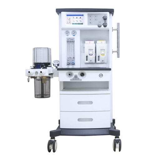 Trolley-mounted anesthesia workstation - S6100A - Beijing iTrason Technologies - with respiratory monitoring / with ventilator / with gas scavenging system