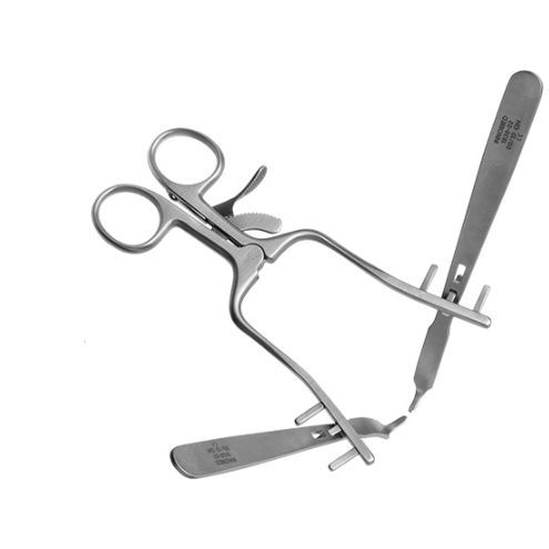 Surgical retractor - 1838-00 - Innomed - radiolucent / Hohmann / stainless steel