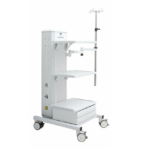 Trolley-mounted medical pendant - Jiangsu Fuyou Medical - intensive care / with shelves