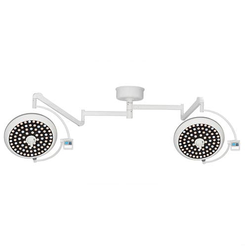 Ceiling-mounted surgical light - FY-700+700B - Jiangsu Fuyou Medical - LED / 2-arm / with control panel
