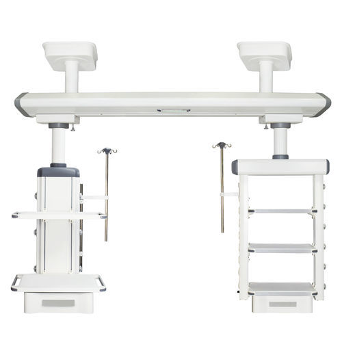 Ceiling-mounted medical pendant - FY-D2 - Jiangsu Fuyou Medical - operating room / fixed / with shelves