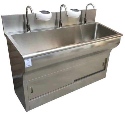 3-station surgical sink - FY-06188 - Jiangsu Fuyou Medical - stainless steel