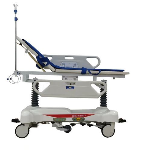 Transport stretcher trolley - FY-PC102 - Jiangsu Fuyou Medical - hydraulic / height-adjustable / with adjustable backrest