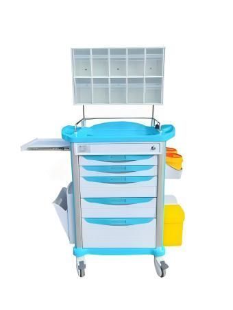 Anesthesia trolley - FY-AT750-02 - Jiangsu Fuyou Medical - aluminum / metal / plastic