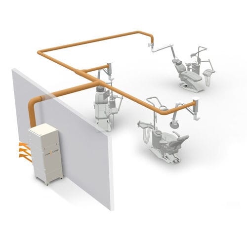 Aerosol suction system - VXC - Airsafe - dental clinic / laboratory
