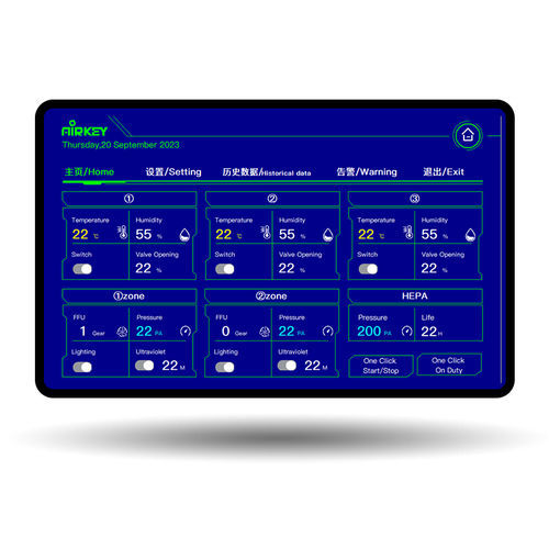 Temperature control system - Airkey Envirotech Co., Ltd. - humidity / monitoring / with touchscreen