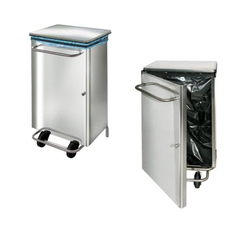 Stainless steel waste bin - CPBC - SOFINOR - on casters / foot-operated