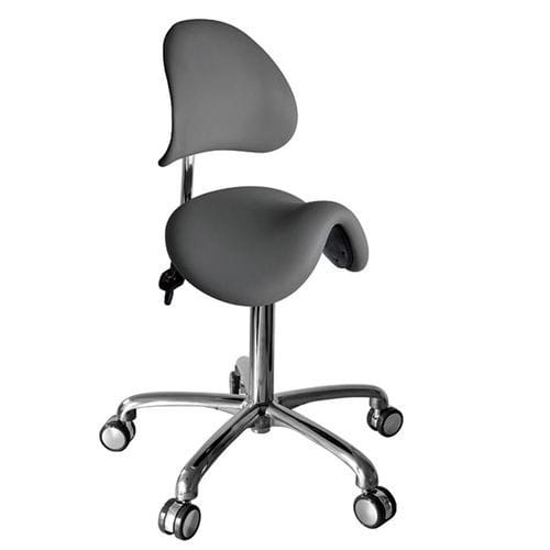 Healthcare facility stool - SADDLEBR - Titanmed - height-adjustable / hydraulic / on casters