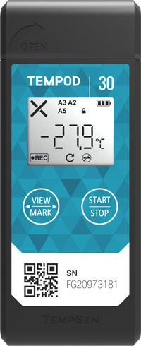 Temperature data-logger - TEMPOD 30 - DGP Intelsius GmbH - for pharmaceutical products / for temperature-sensitive products / for biological samples