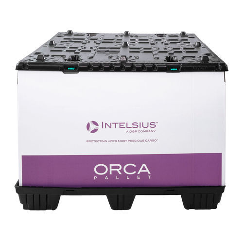 Temperature-sensitive product packaging box - ORCA Pallet 345L - DGP Intelsius GmbH - for pharmaceutical products / transport / vacuum