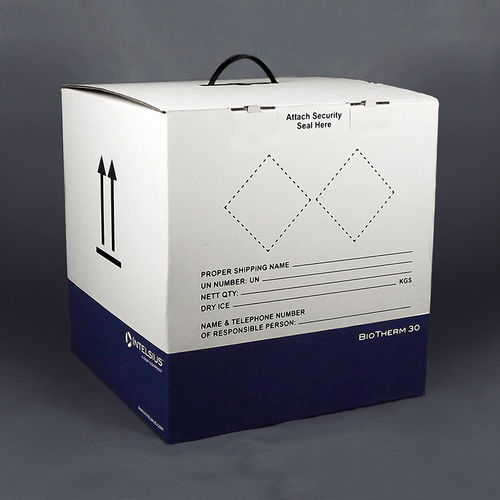 Pharmaceutical product packaging box - BIOTHERM 30P - DGP Intelsius GmbH - biological samples / transport / paper