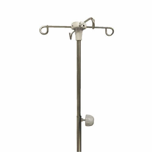 4-hook IV pole - SR-016 - Chen Kuang Industries - stainless steel