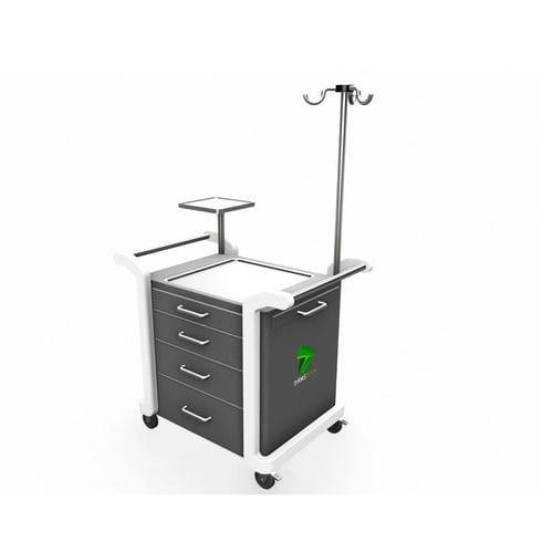 Veterinary clinic trolley - C-MED - Damstech sas - for general purposes / for instruments / for medical devices