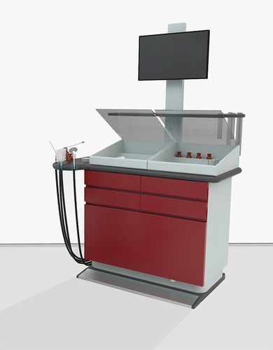 ENT workstation - EVERSET - EYMASA - with shelves