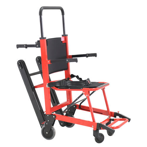 Stair-climbing evacuation chair - YHR-W5 - Zhangjiagang Herui Medical Equipment Co., Ltd. - folding / with adjustable backrest / on casters