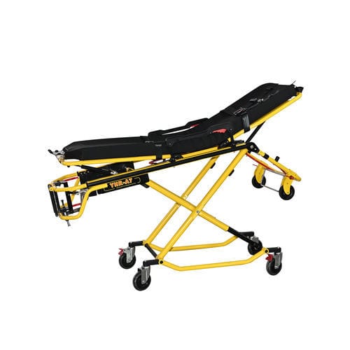 Ambulance stretcher trolley - YHR-A7 - Zhangjiagang Herui Medical Equipment Co., Ltd. - manual / folding / with adjustable backrest