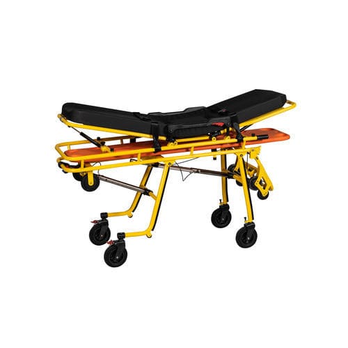 Ambulance stretcher trolley - YHR-A10 - Zhangjiagang Herui Medical Equipment Co., Ltd. - mechanical / folding / height-adjustable