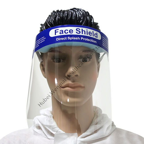 Polyethylene face-shield - WM-FS01 - Hubei Wenmai Healthcare - full-face / adult / blue