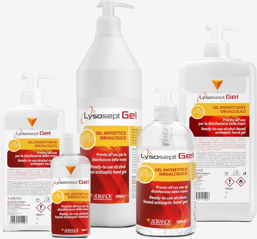 70% hand sanitizer - Lysosept - ADRANOX - 500 mL / 1000 mL / 100 ml