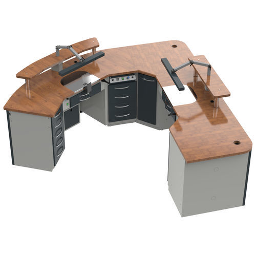 Training dental laboratory workstation - CHF - Kartal Dental - with shelves / with light / with drawers