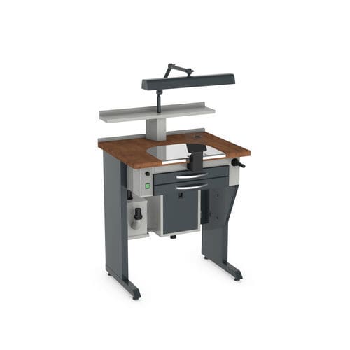 Dental laboratory workstation with light - TW1-MINI - Kartal Dental - with drawers / freestanding