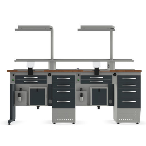 Training dental laboratory workstation - TW3 - Kartal Dental - with shelves / with light / with drawers