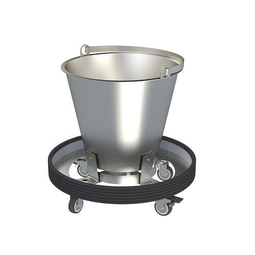 Trolley-mounted surgical basin stand - OKB258 - Proxenon - stainless steel