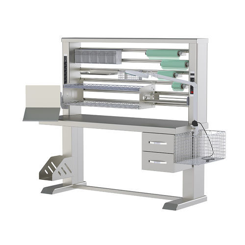 Mortuary workstation - SWS140 - Proxenon - packing / with light / stainless steel