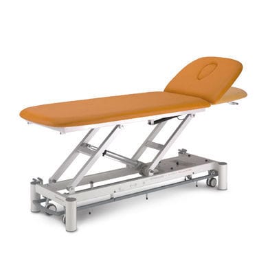 Electric treatment table - DEGAS PRO - Ferrox - height-adjustable / on casters / 2-section