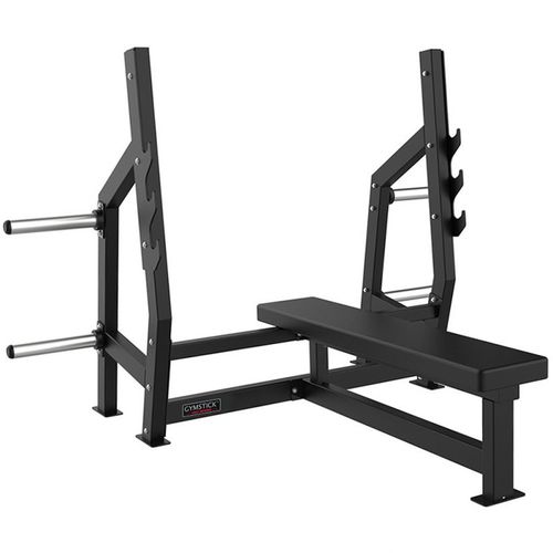 Flat weight training bench - PRO20.0 - Gymstick International - with barbell rack