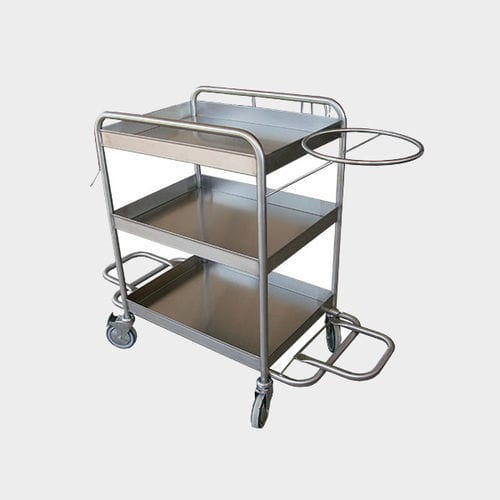 Medical trolley - Rinox S.r.l. - cleaning / stainless steel / 3-shelf