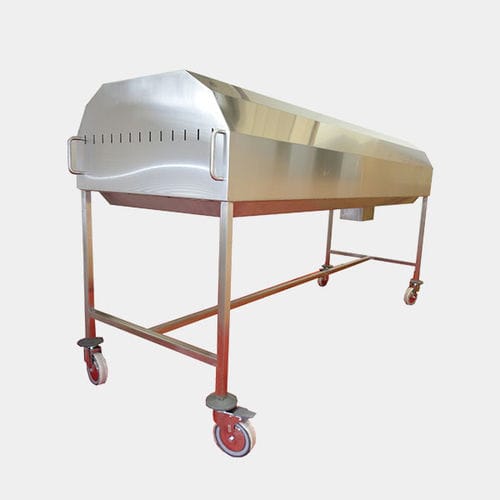 Handling mortuary trolley - Rinox S.r.l. - manual / stainless steel / transport