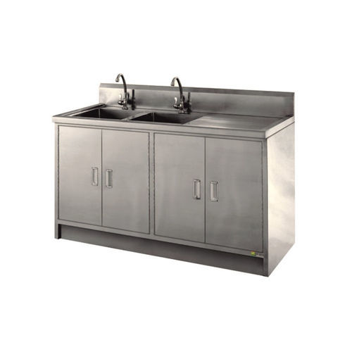 Medical sink - WS001 - Foshan Medco Medical equipment Co., Ltd. - 2-station / stainless steel